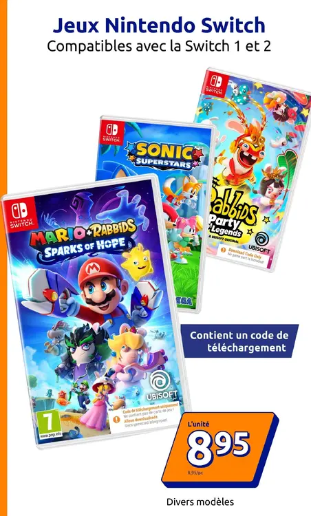 Offre: Jeux Nintendo Switch