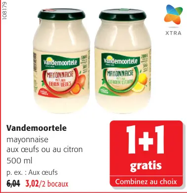 Offre: mayonnaise aux œufs ou au citron