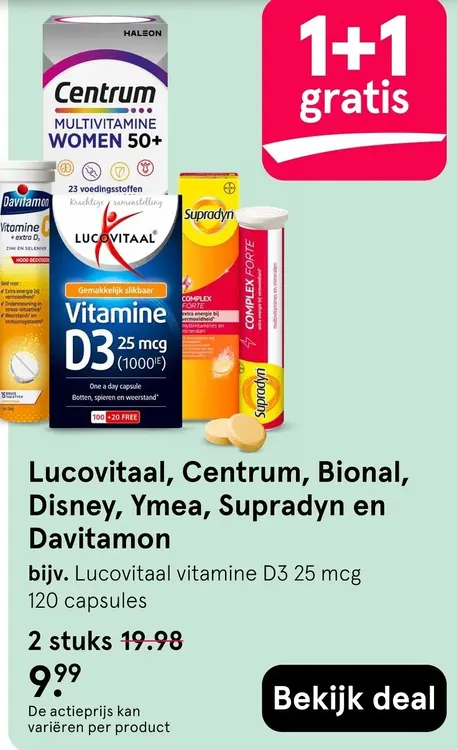 Aanbieding: Lucovitaal vitamine D3 25 mcg