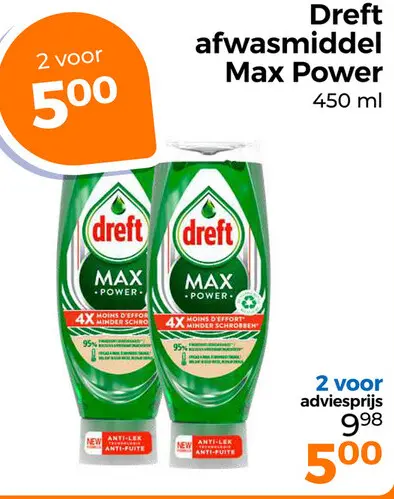 Aanbieding: afwasmiddel Max Power