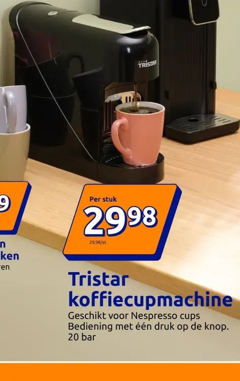 Aanbieding: Tristar koffiecupmachine