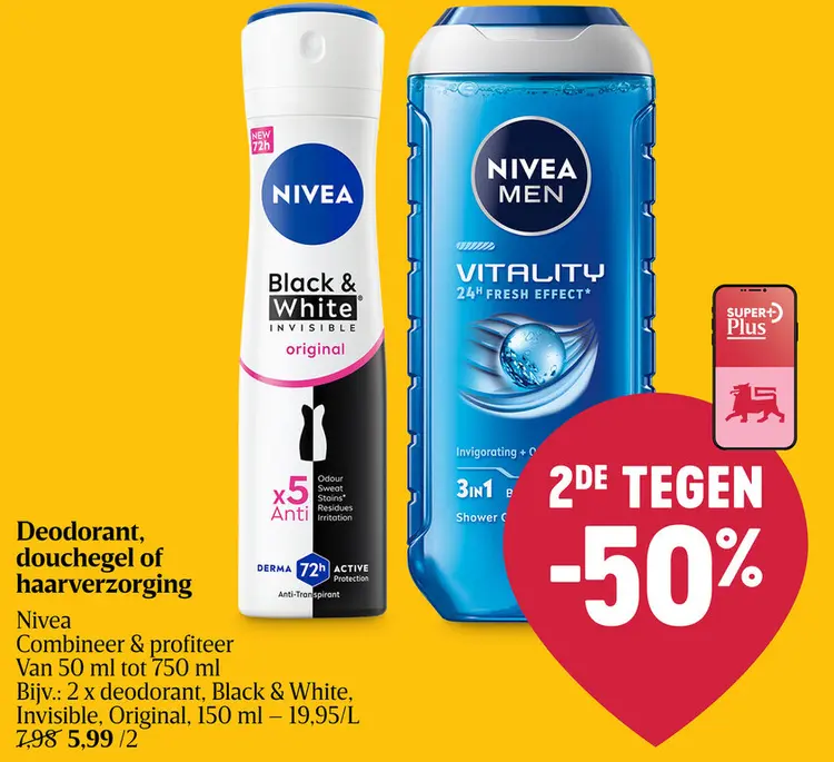 Promotie: Deodorant, douchegel of haarverzorging