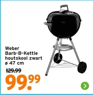 Aanbieding: Weber Barb-B-Kettle houtskool zwart