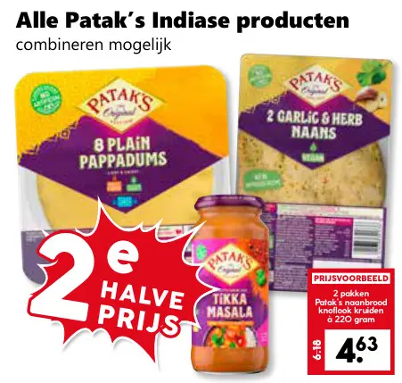Aanbieding: Alle Patak's Indiase producten