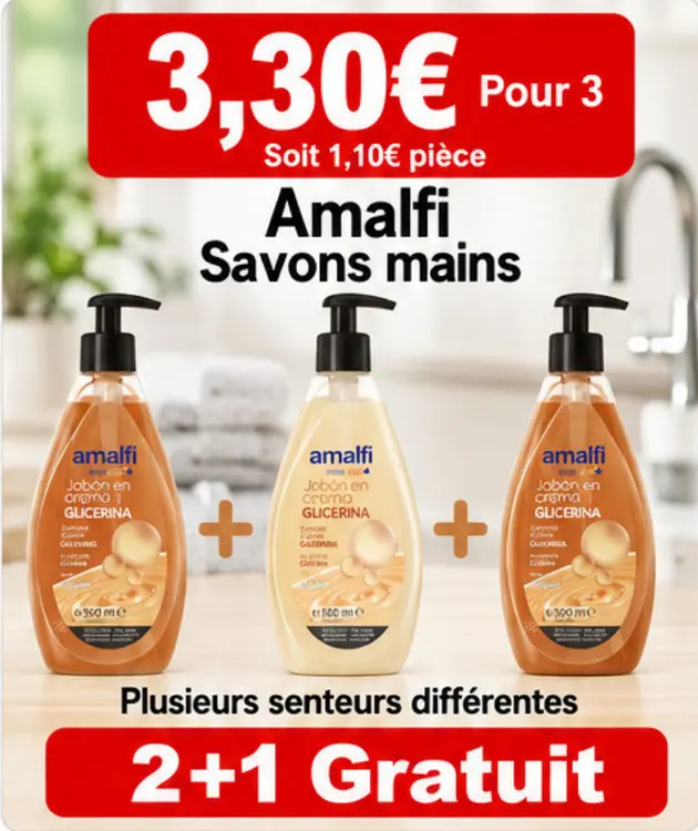 Offre: Amalfi Savons mains