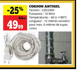 Offre: Cordon antigel