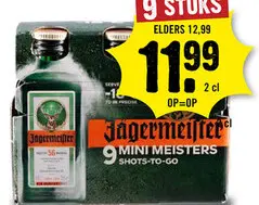 Aanbieding: Jagermeister 9-pack mini meisters 9 x 2 cl