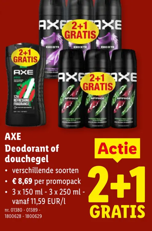 Promotie: Deodorant of douchegel
