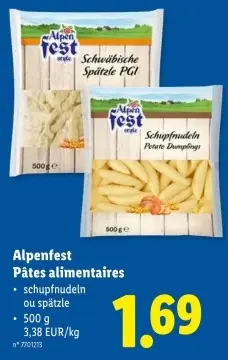 Offre: Pâtes alimentaires