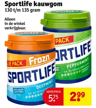 Aanbieding: Sportlife kauwgom