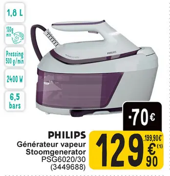 Aanbieding: Générateur vapeur Stoomgenerator PSG6020/30