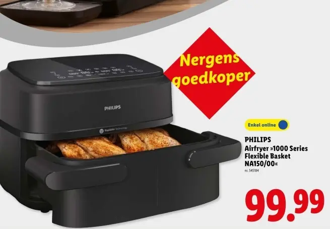 Promotie: Airfryer 1000 Series Flexible Basket NA150/00