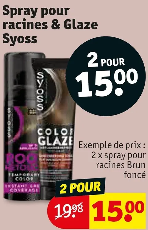 Offre: Spray pour racines & Glaze