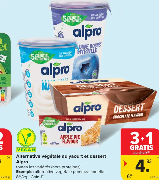 Offre: Alternative végétale au yaourt et dessert