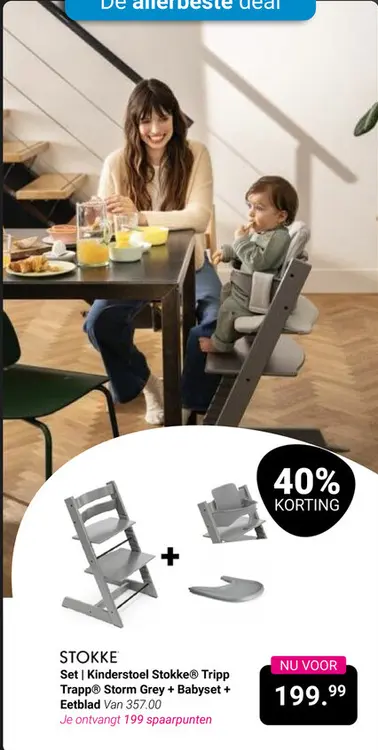 Aanbieding: Kinderstoel Stokke® Tripp Trapp® Storm Grey