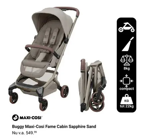 Aanbieding: Buggy Maxi-Cosi Fame Cabin Sapphire Sand