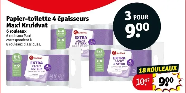 Offre: Papier-toilette 4 épaisseurs