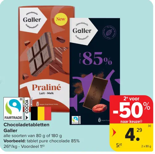 Promotie: Chocoladetabletten
