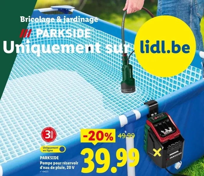 Offre: Pompe pour réservoir d'eau de pluie