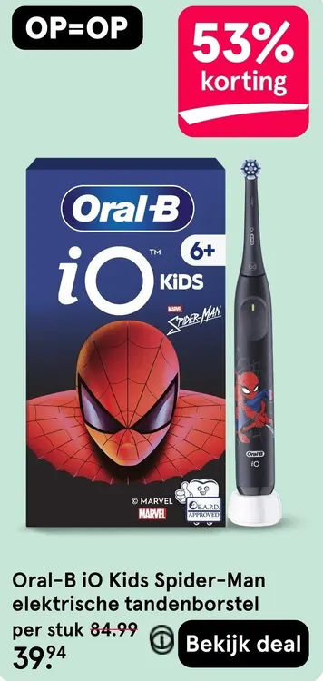 Aanbieding: Oral-B iO Kids Spider-Man elektrische tandenborstel
