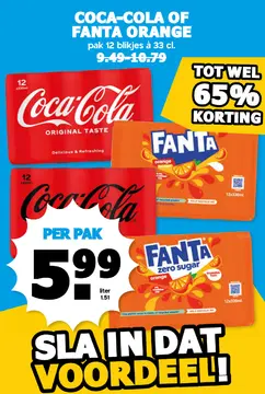 Aanbieding: Coca-cola of Fanta orange