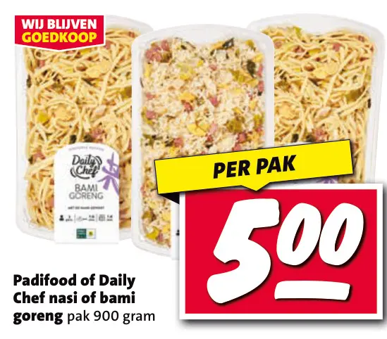 Aanbieding: nasi of bami goreng