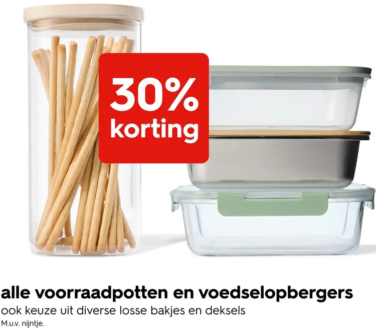 Aanbieding: Voorraadpotten en voedselopbergers