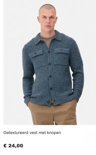 Aanbieding: Getextureerd vest met knopen