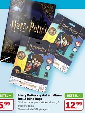 Aanbieding: Harry Potter crystal art album incl 2 blind bags