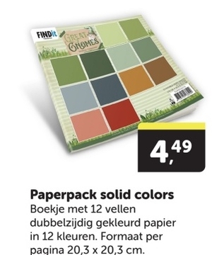 Aanbieding: Paperpack solid colors