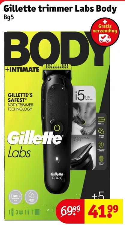 Promotie: Gillette trimmer Labs Body Bg5