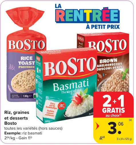 Offre: Riz, graines et desserts