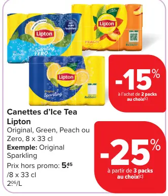 Offre: Canettes d'Ice Tea