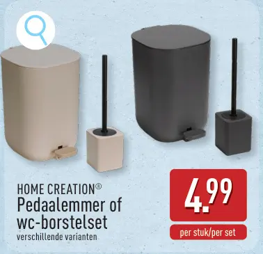 Promotie: Pedaalemmer of wc-borstelset