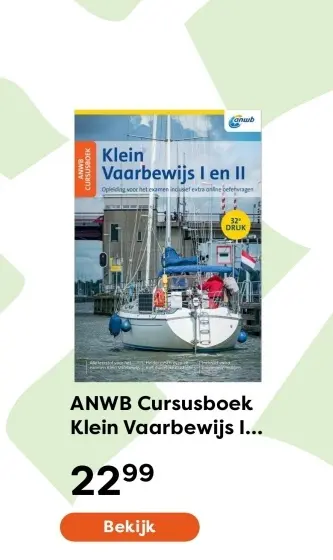 Aanbieding: ANWB Cursusboek Klein Vaarbewijs I en II