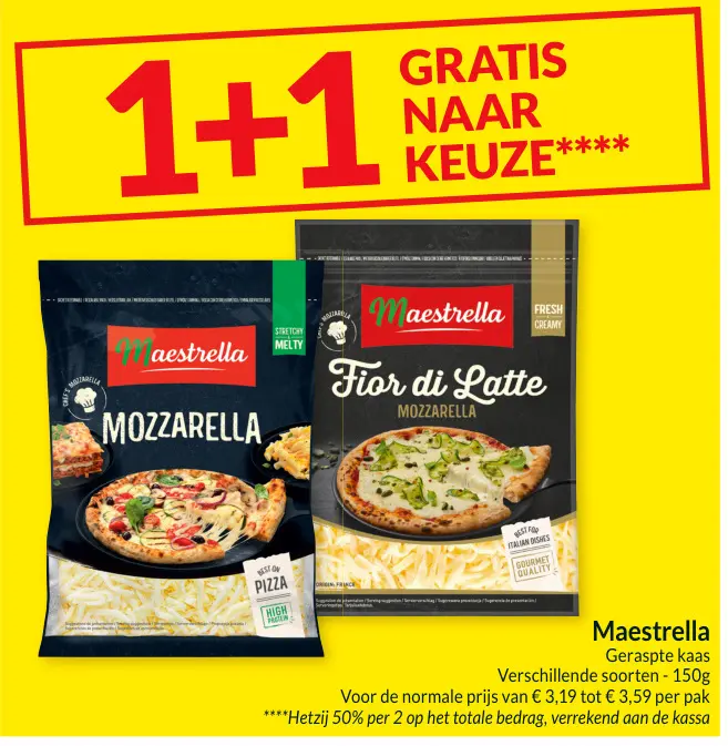 Promotie: Geraspte kaas