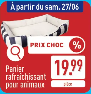 Offre: Panier rafraîchissant pour animaux