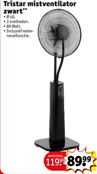 Aanbieding: Tristar mistventilator zwart