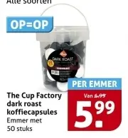 Aanbieding: The Cup Factory dark roast koffiecapsules