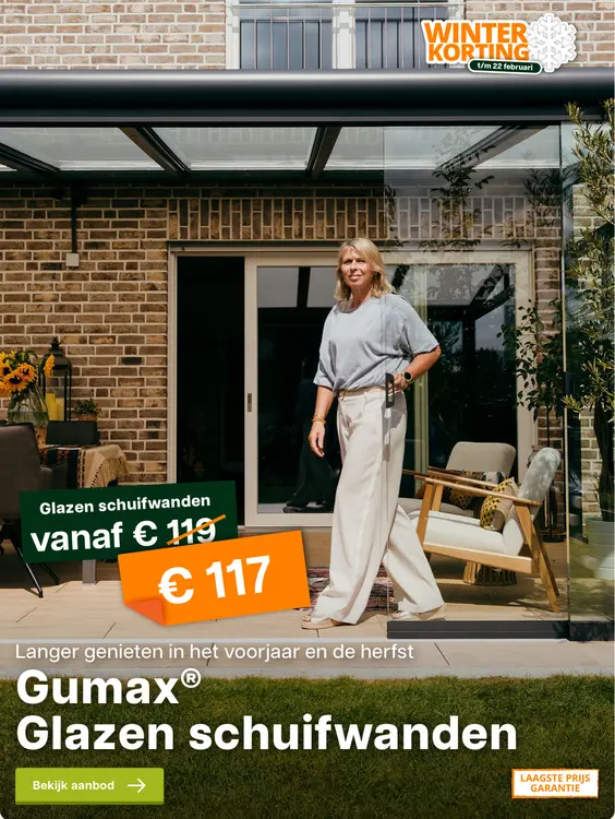 Promotie: Glazen schuifwanden