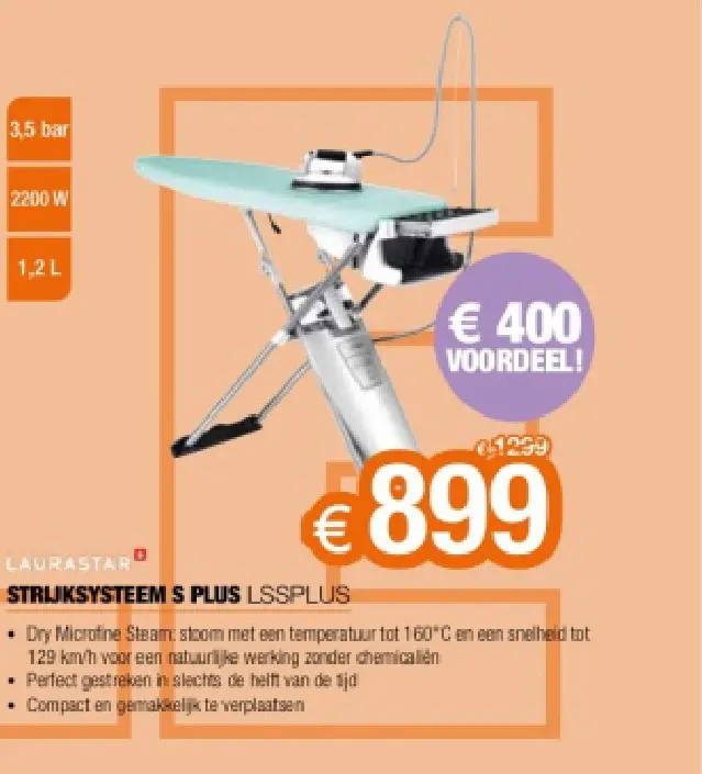 Promotie: Strijksysteem s plus lssplus