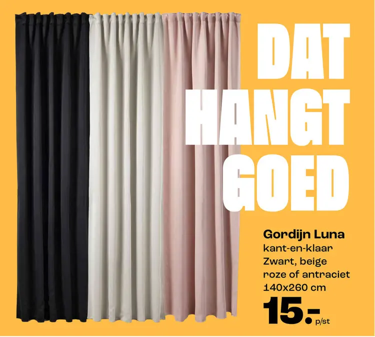 Aanbieding: Gordijn Luna