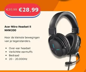Aanbieding: Acer Nitro Headset II NHW200