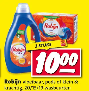 Aanbieding: Robijn vloeibaar, pods of klein & krachtig