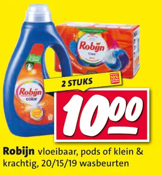 Aanbieding: Robijn vloeibaar, pods of klein & krachtig
