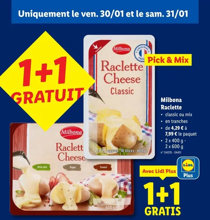 Offre: Raclette Cheese