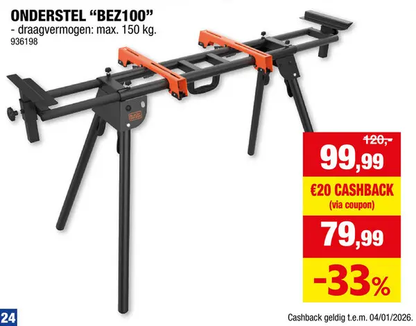 Promotie: Black+Decker BEZ100-XJonderstel voor afkort- en verstekzaag