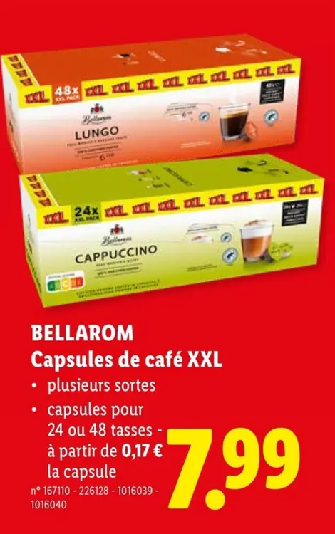 Offre: Capsules de café XXL