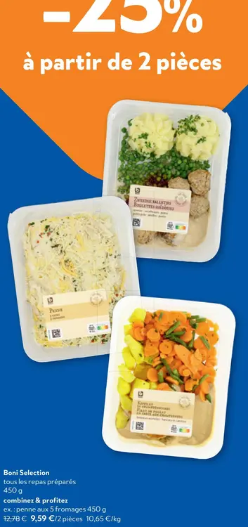 Offre: penne aux 5 fromages