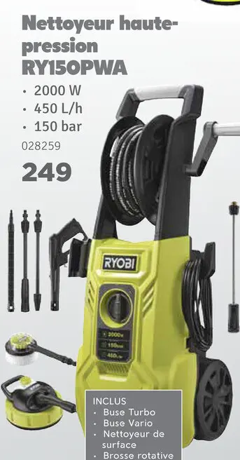 Offre: Nettoyeur haute-pression RY150PWA